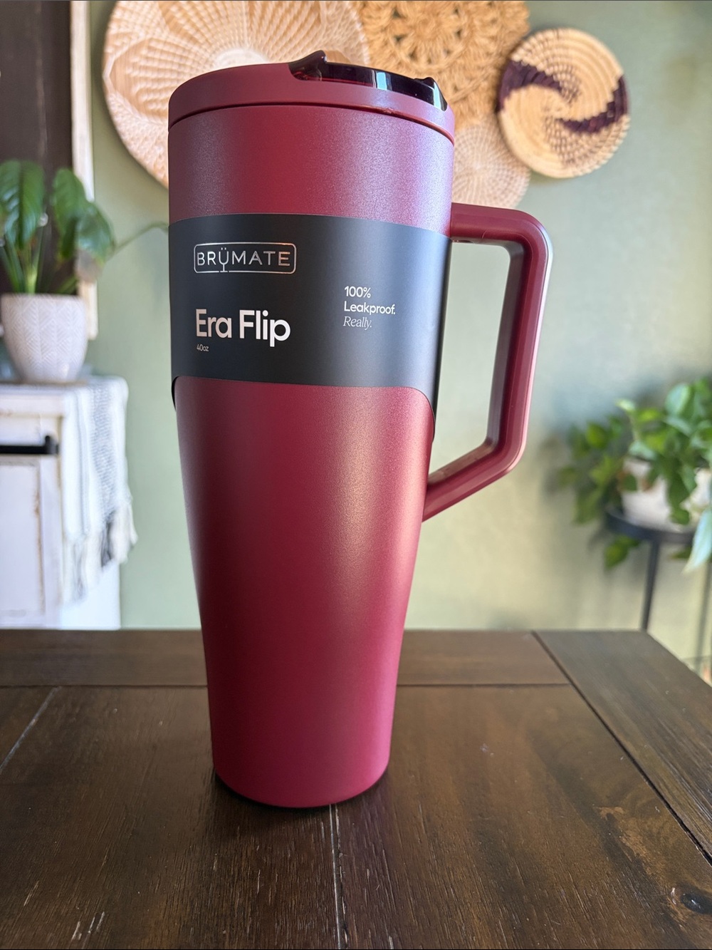 BruMate Era Flip 40oz Tumbler in Cabernet! New! Limited Edition!